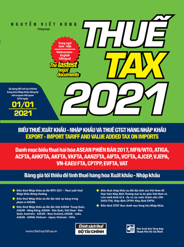 Thuế TAX 2021 - Biểu Thuế Xuất Khẩu - Nhập Khẩu Và Thuế GTGT Hàng Nhập Khẩu (Song Ngữ Anh - Việt) - Hình ảnh 2
